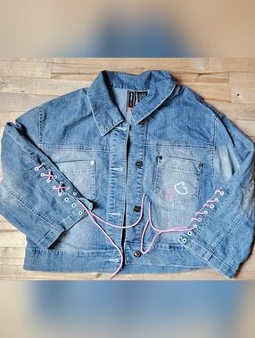 L, Y2K Johnny Girl, Vintage Y2K-era (late 90s to early 2000's) Denim Jacket